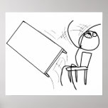 BordFlip som bläddrar ursinneansikte Meme Affischer