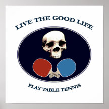 Bordtennis för liv för piratskalle bra posters