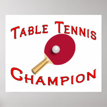 Bordtennismästare Affischer