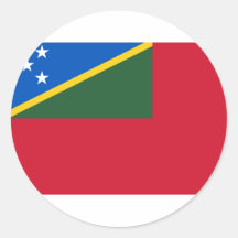 Borgerlig Ensign av Solomonen Island, Slovenien Runda Klistermärken