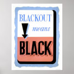 Borgerlig försvarblackout 1942 WPA Posters