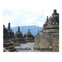 Borobodur Budhist tempel, Indonesien Vykort