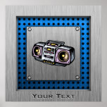 Borstad Metall-look Boombox Print