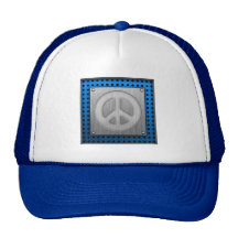 Borstad metall-look fredstecken trucker kepsar
