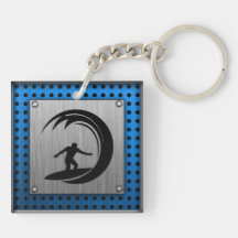Borstat surfa för metalllook keychains