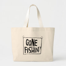 Borta Fishin T-tröja och Gifts. Kassar