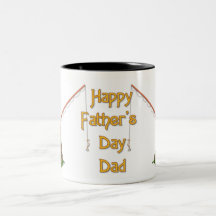 Borta fiskefars dag kaffe mugg