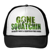 Borta Squatchin ** speciell djup skogupplaga ** ha Trucker Kepsar