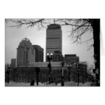 Boston i snön hälsnings kort