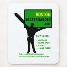 Boston Skateboarder Mousepad Musmatta