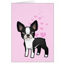 Boston Terrierkärlek Hälsnings Kort
