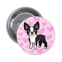 Boston Terrierkärlek Knapp Med Nål