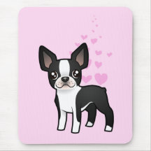 Boston Terrierkärlek Musmattor