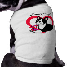 Boston Terriermamma & högklackartecknad Djur Shirt