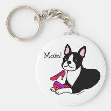 Boston Terriermamma (mors daggåvor) Nyckelring