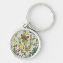 Botanisk fjärils… keychain för vintage nyckel ringar