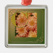 Botanisk Monogram - C - Chrysanthemummärkre Juldekoration