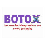 BOTOX, därför att ansiktsuttryck är så igår Vykort