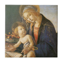 Botticelli det dekorativa Madonna och barnet beläg Kakelplatta Av Kerami