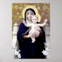 Bouguereau - LaVierge au Lys Posters