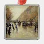 Boulevard Poissonniere i regna, c.1885 Julgranskula