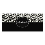 Boutiquestilpresentkort med zebra tryck unika inbjudningar