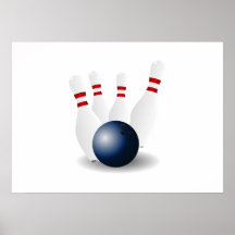 Bowlingklot och stift affischer