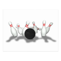 Bowlingklot & stift: 3D modellerar: Vykort