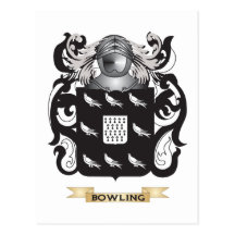 Bowlingvapensköld (familjvapenskölden) vykort