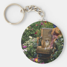 Boxarevalp Keychain i trädgården Nyckelring