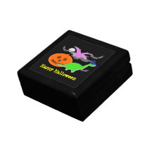 Boxas den gulliga Dinosaursgåvan för happy hallowe Prydnadslåda