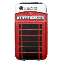 Boxas den röda telefonen för vintage iphone case tough iPhone 3 cases