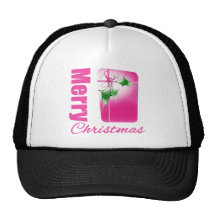 Boxas den rosa nyckfulla gåvan för god jul v3 trucker kepsar
