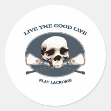 Bra livLacrosse Runda Klistermärken
