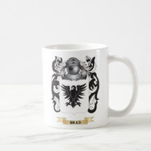 Brad vapensköld (familjvapenskölden) kaffe muggar