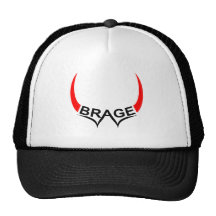 Brage logotypsvart och rött keps