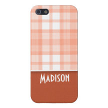Bränd orange, persikapläd iPhone 5 cases