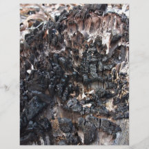 Bränd trädstubbe flygblad
