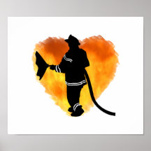 Brandmän älskar flammar print