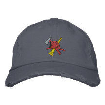 Brandman broderad hatt