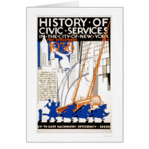 Brandstationlastbil NYC 1936 WPA Hälsnings Kort