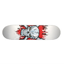 Brännhet skalle och CrossbonesSkateboard