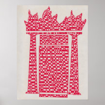 Brännheta röda dörrar print