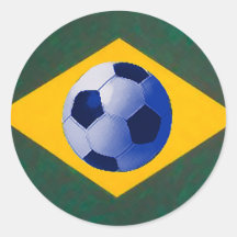 BRASIL FOTBOLLÄLSKARE KLISTERMÄRKE
