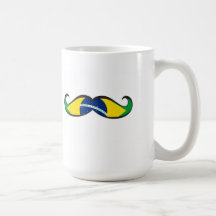 Brasiliansk flaggamustasch kaffe koppar
