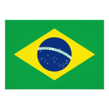 Brasilien - brasiliansk medborgareflagga fotografiska tryck