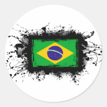 Brasilien flagga klistermärken