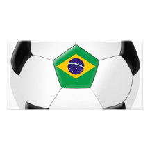 Brasilien fotbollboll skräddarsydda fotokort