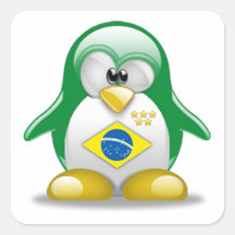 Brasilien Tux Klistermärke