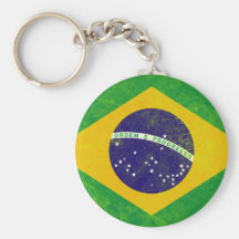 Brasilien vintageflagga nyckel ring